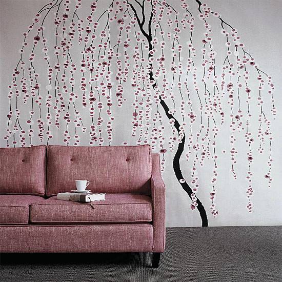 Виниловые цветы - красивые стикеры на стену