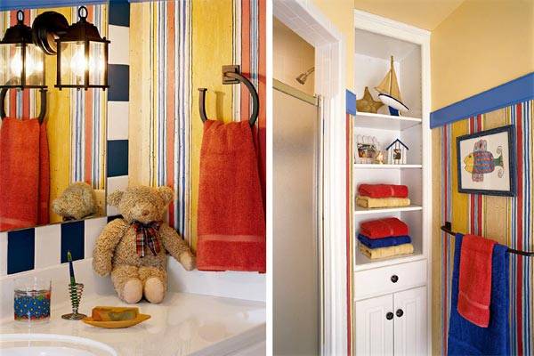 Яркие и интересные идеи для детской ванной комнаты