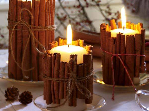 Праздничные композиции со свечами