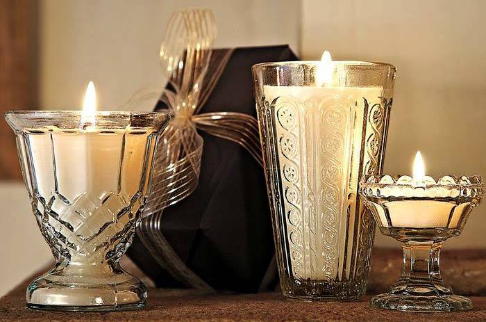 Праздничные композиции со свечами