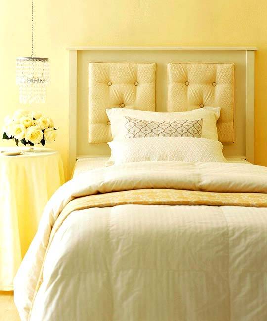Солнечная спальня. Желтый цвет в интерьере спальни