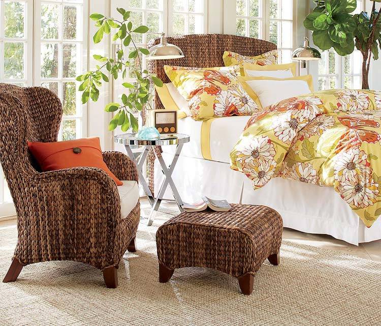 Плетеная мебель в интерьере домов и квартир