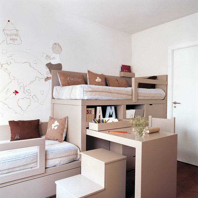 Двухъярусные кровати. 16 примеров экономии пространства в детской комнате