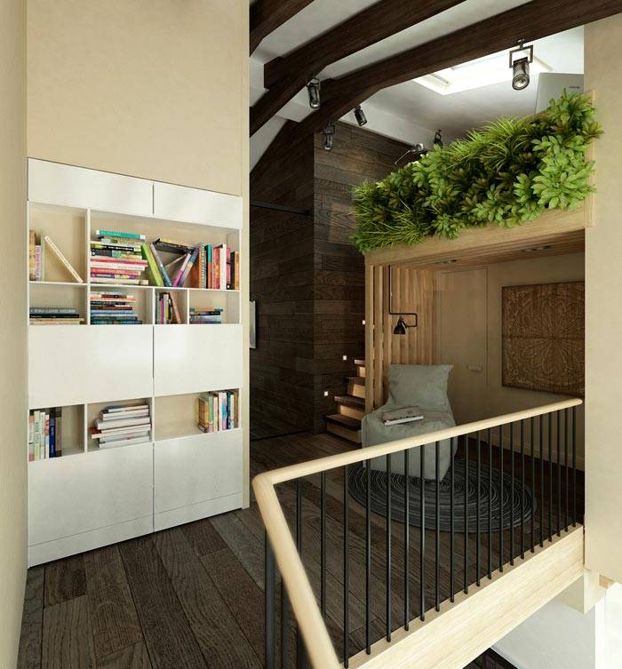 Вертикальное озеленение интерьера московской квартиры (проект студии Design ART-UGOL)