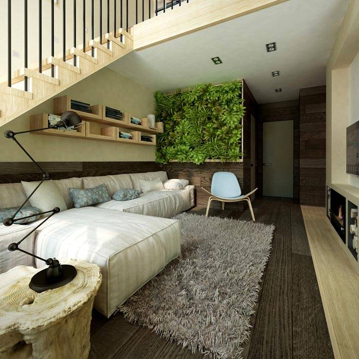 Вертикальное озеленение интерьера московской квартиры (проект студии Design ART-UGOL)