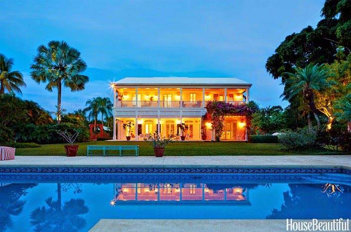 Яркий дизайн интерьера дома на Багамах от Amanda Lindroth