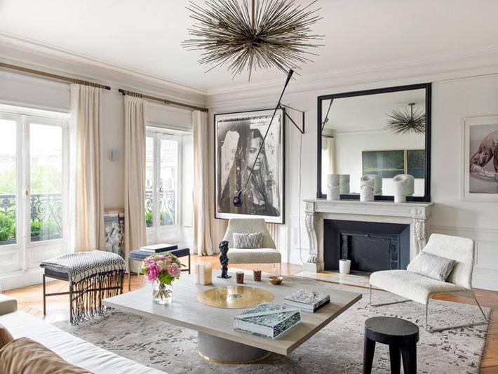 дизайн интерьера - апартаменты в Париже фото