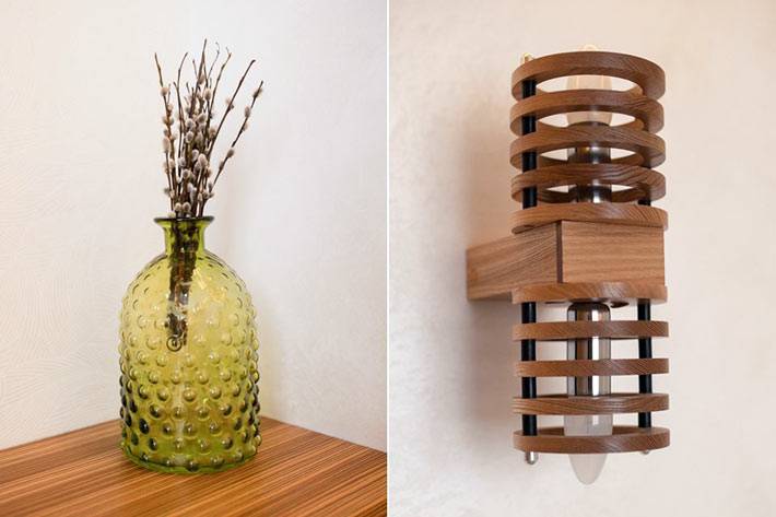 деревянный декор в маленькой квартире