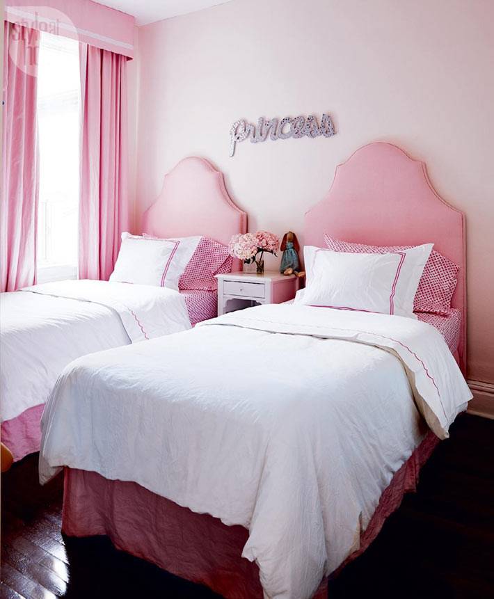 розовый цвет в интерьере детской комнаты для девочки