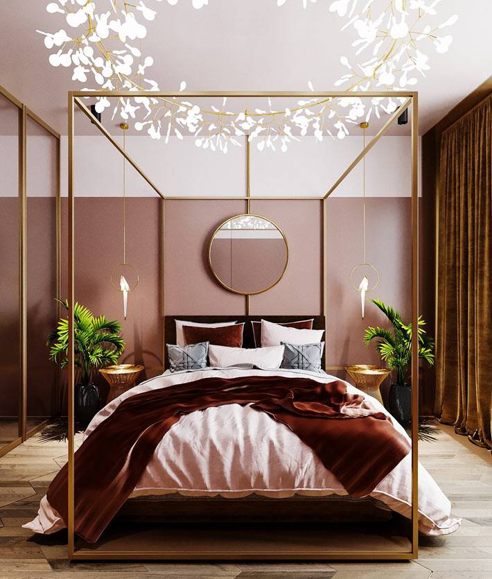 Изумительная спальня с гардеробной от Katerina Shahmanova