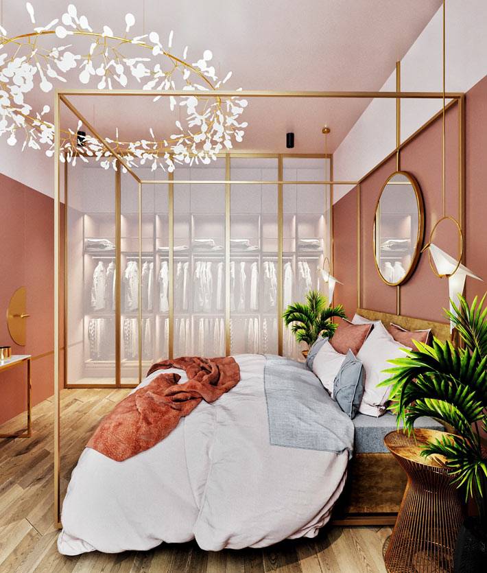 Изумительная спальня с гардеробной от Katerina Shahmanova