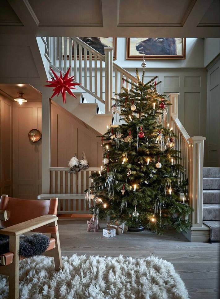 Стильный скандинавский рождественский дом в Швеции