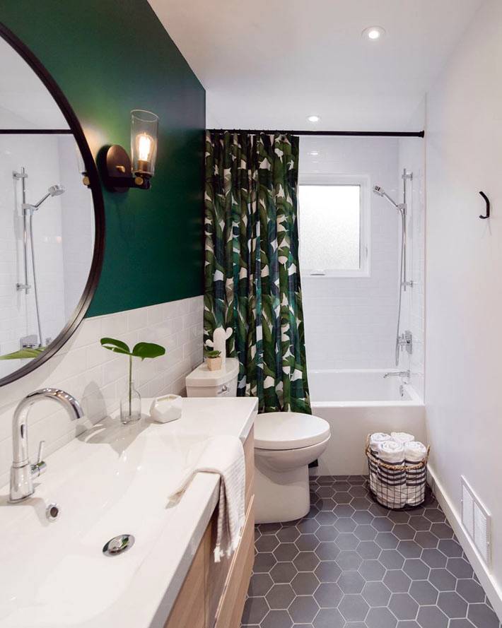 Ванные комнаты с зеленой плиткой – лучших фото-идей дизайна интерьера ванной | Houzz Россия