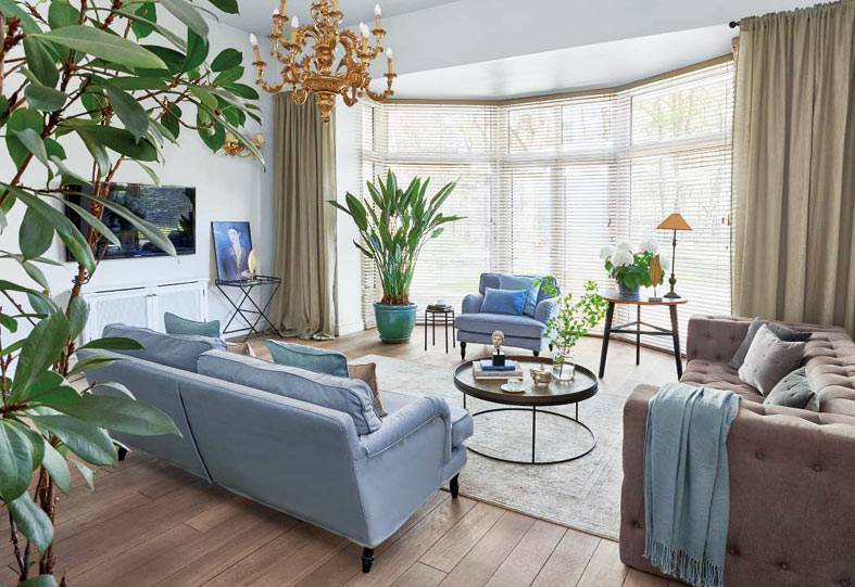 Нестандартное решение для гостиной – использование двух диванов в интерьере - Фотографии красивых интерьеров