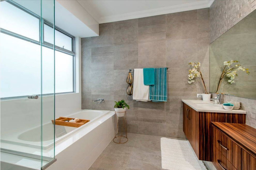 Ванная комната в современном стиле: фото дизайна интерьера