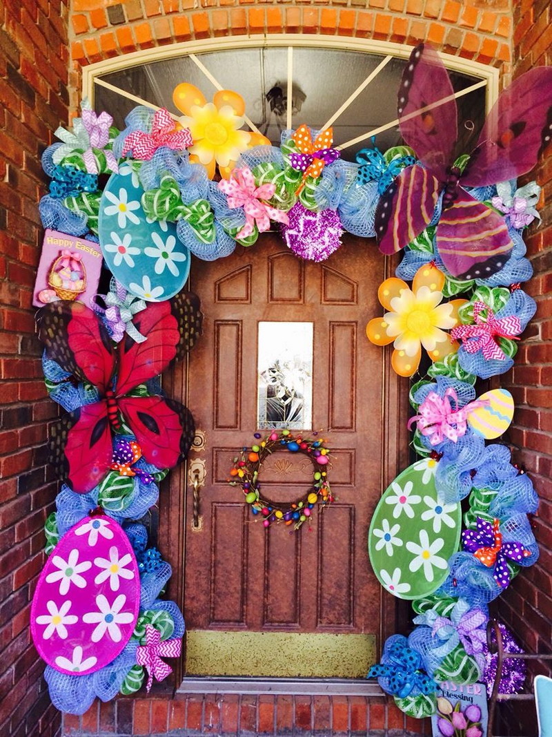 Праздничный декор дома на Пасху - модные цвета 2023 года, фото-идеи